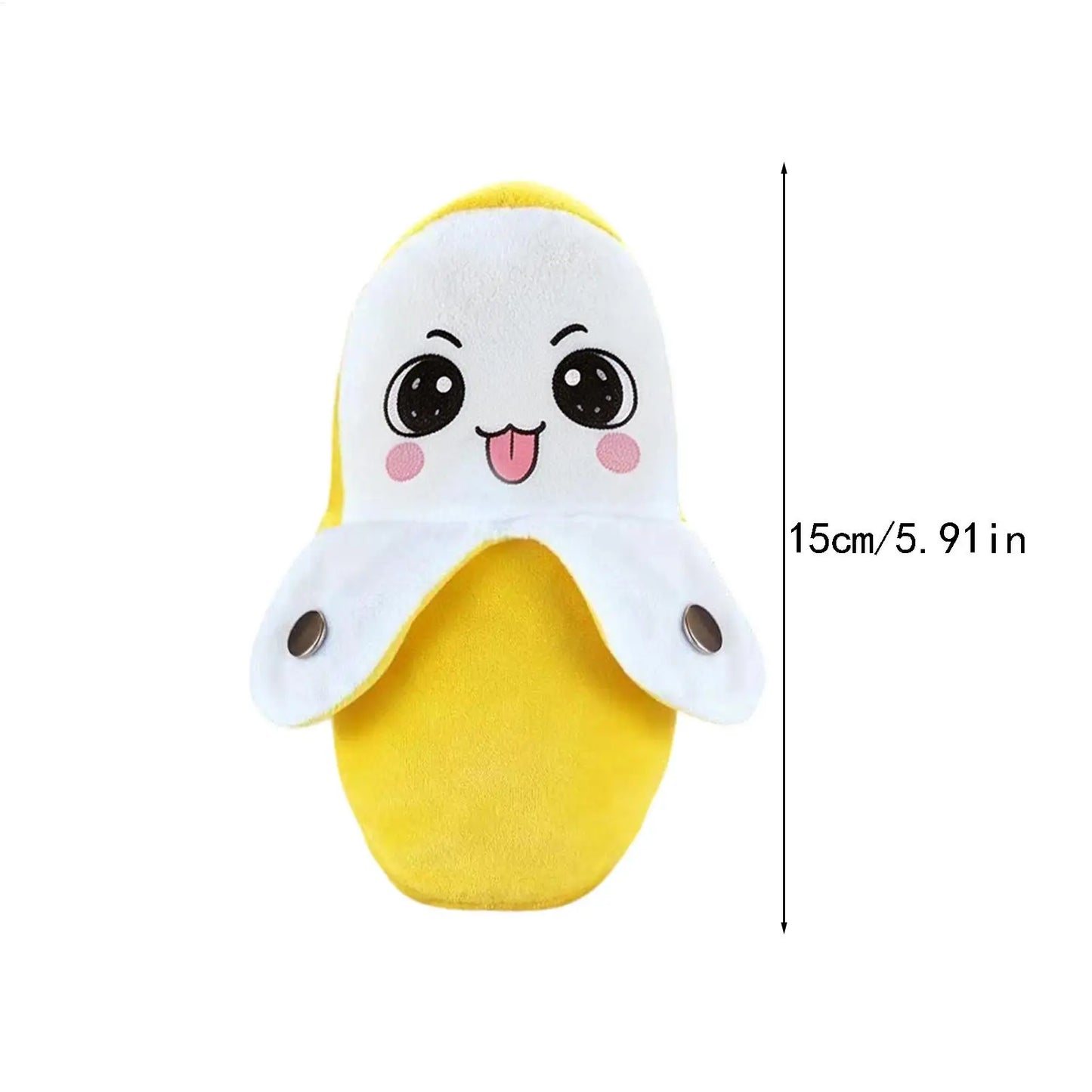 Banana Baby Beat Sensing Creative Fruit Novelty Parent-Child Musical Interactive Piano Toy Plush Doll Gift Encourage Sensory