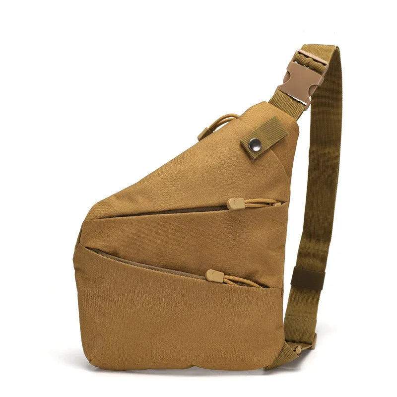 DIENQI Anti-theft Men Chest Bag Waterproof Chest Pack Travel Personal Pocket Tactical Male Sling Bag Chest Cross body Bag Pauch