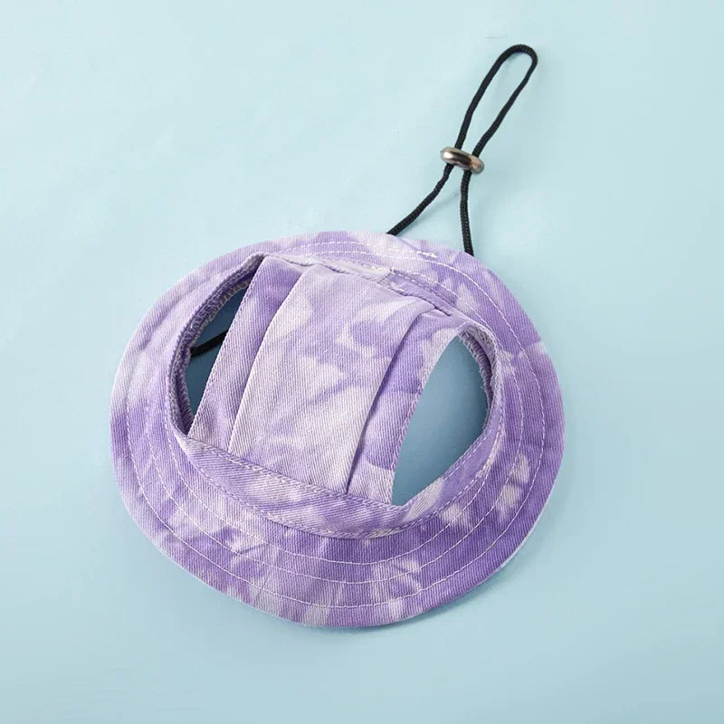 Pet Hat With Ear Holes Summer Outdoor Cute Dog Cat Hat Colorful Adjustable Baseball Cap For Small Medium Dogs Cats Pet Supplies