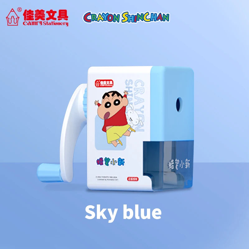 Crayon Shin-Chan Pencil Sharpener Safe for Kids Students Study Stationery School Office Supplies Anime Merchandise Gifts