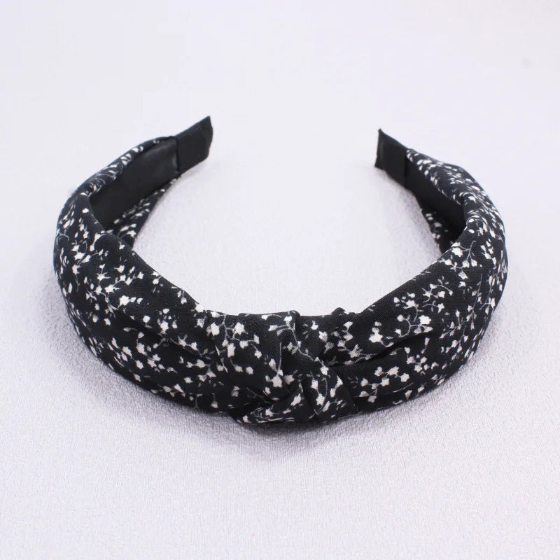 Fashion Top Knot Twist Hairband Elastic Headwear Printing Cloth Hair Hoop Headwrap Headband for Women Headdress Hair Accessories