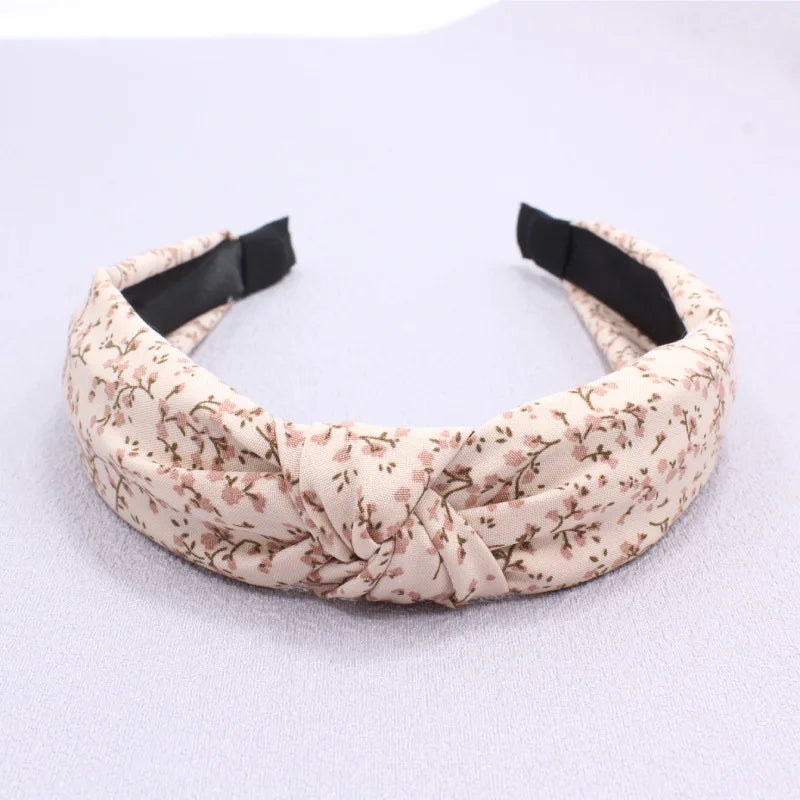 Fashion Top Knot Twist Hairband Elastic Headwear Printing Cloth Hair Hoop Headwrap Headband for Women Headdress Hair Accessories