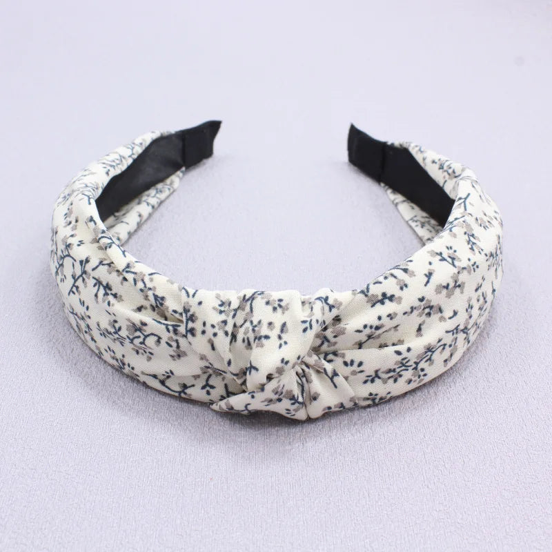 Fashion Top Knot Twist Hairband Elastic Headwear Printing Cloth Hair Hoop Headwrap Headband for Women Headdress Hair Accessories