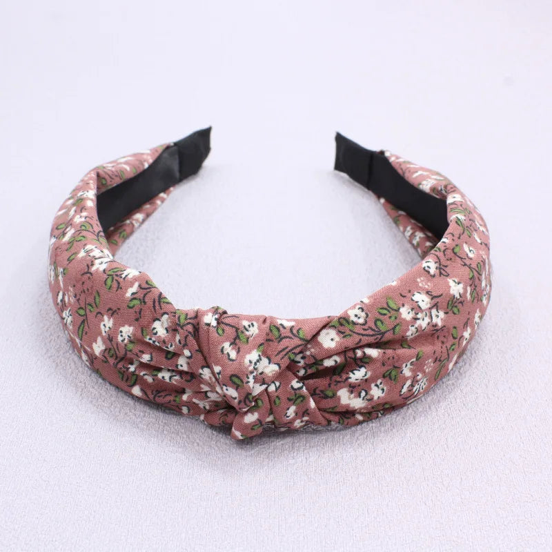 Fashion Top Knot Twist Hairband Elastic Headwear Printing Cloth Hair Hoop Headwrap Headband for Women Headdress Hair Accessories