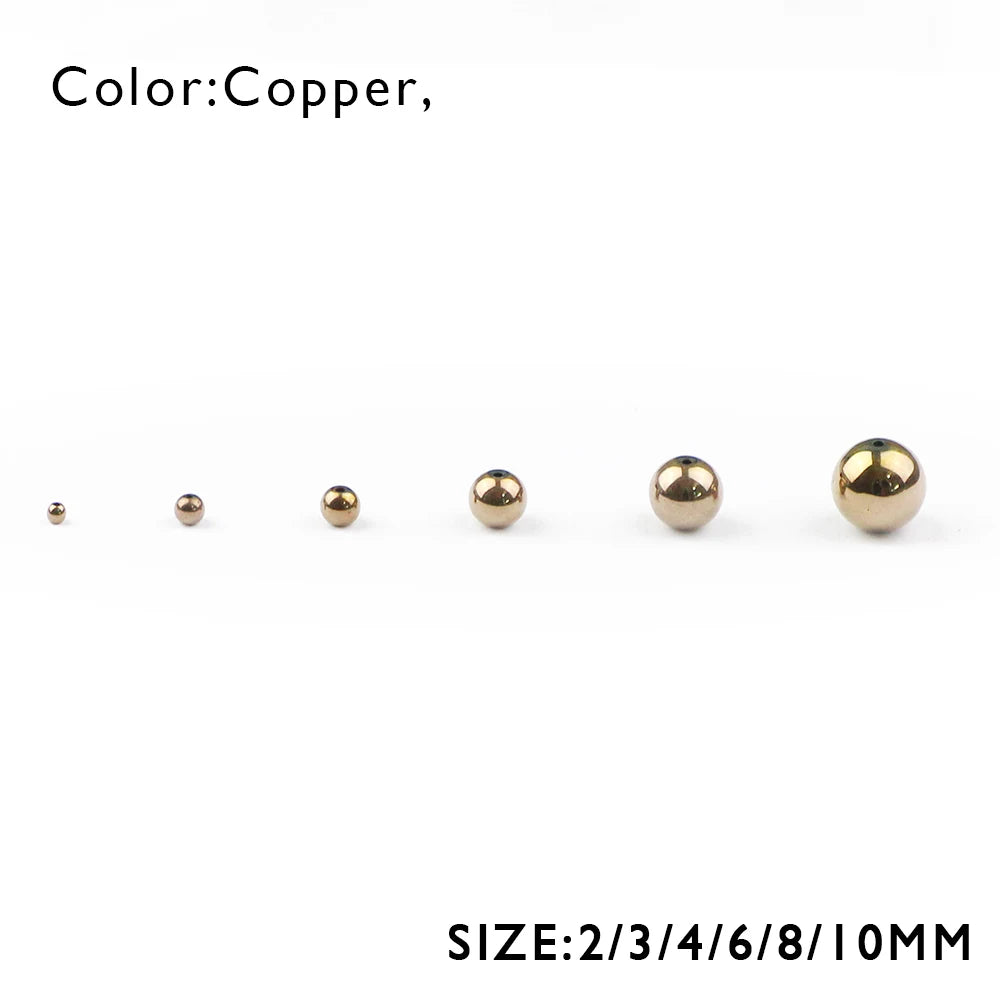 WLYeeS Copper Color Beads Round Plating Hematite Natural Stone 2 3 4 8 10mm Loose Beads Jewelry Bracelet Making Accessories DIY