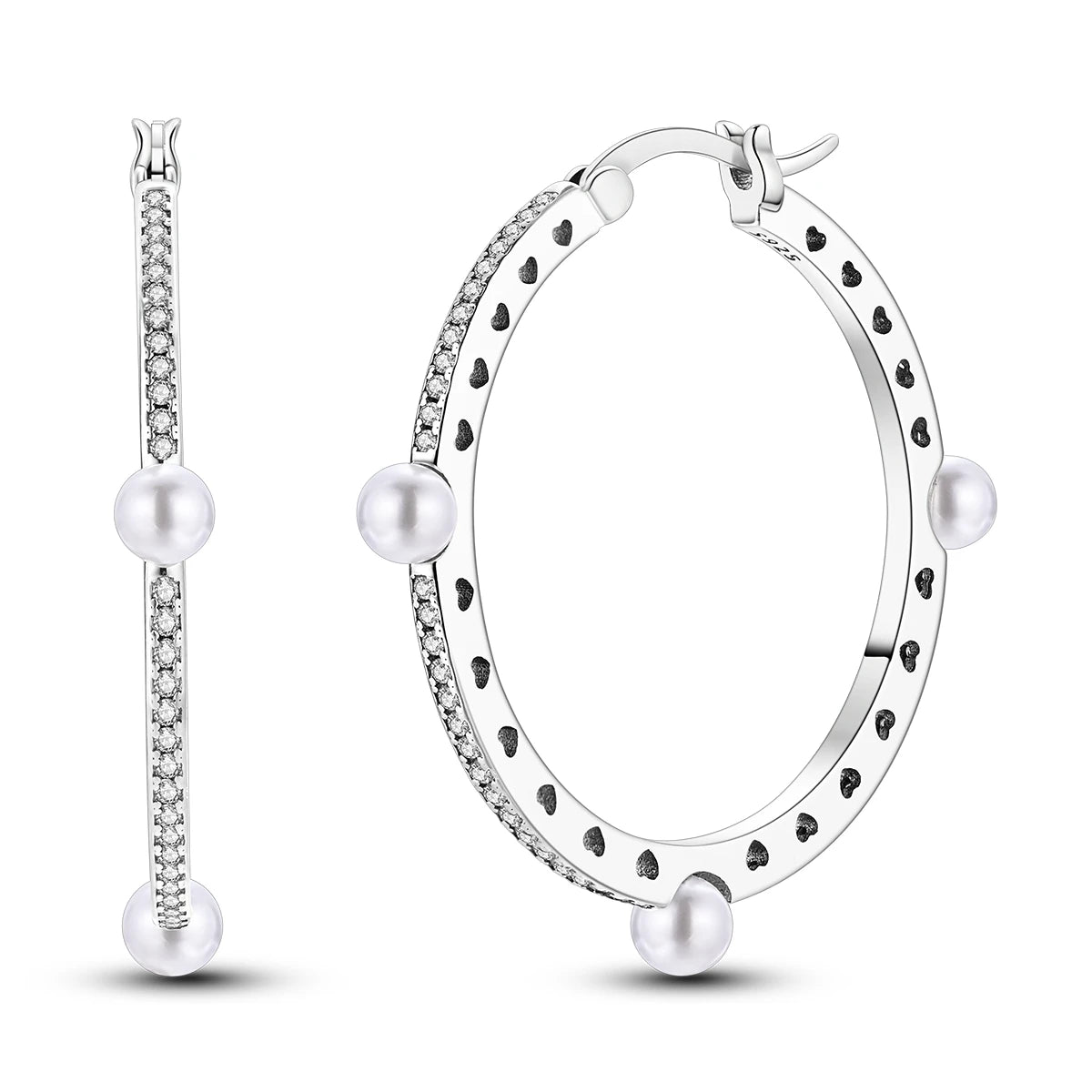 New In Earrings 925 Sterling Silver Butterfly Tulip Hoop Earrings Ear Studs Zircon Making Jewelry For Women Girl Party Gifts