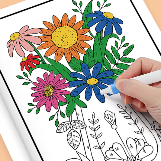 Adult Coloring Books Feature Unique and Beautiful Patterns That Can Be Colored by Numbers. It Includes Relaxing Designs Such as Mandala Patterns, Animals, Flowers, and Birds, Printed on Thick, High-Quality Pages. This Book Is