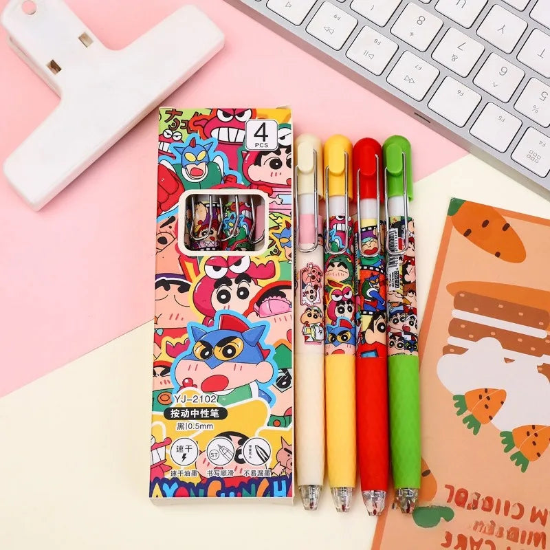 Crayon Shin-chan quick-dry pen new creative cute high-appearance, fashionable  portable student black pen for doing exercises