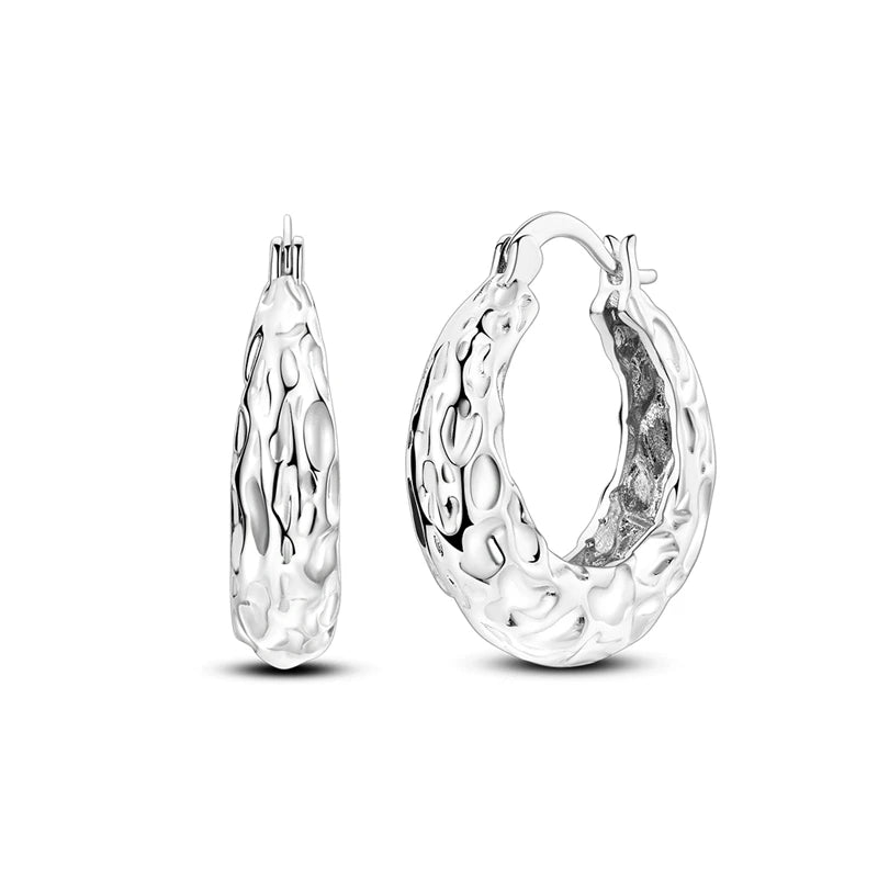 New In Earrings 925 Sterling Silver Butterfly Tulip Hoop Earrings Ear Studs Zircon Making Jewelry For Women Girl Party Gifts