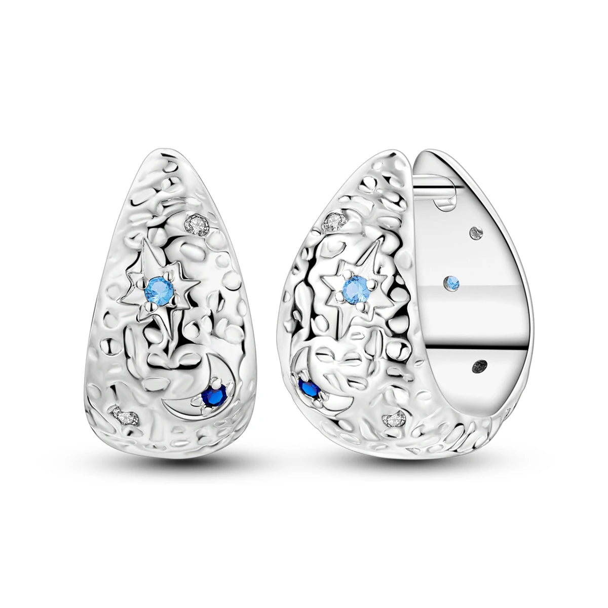 New In Earrings 925 Sterling Silver Butterfly Tulip Hoop Earrings Ear Studs Zircon Making Jewelry For Women Girl Party Gifts
