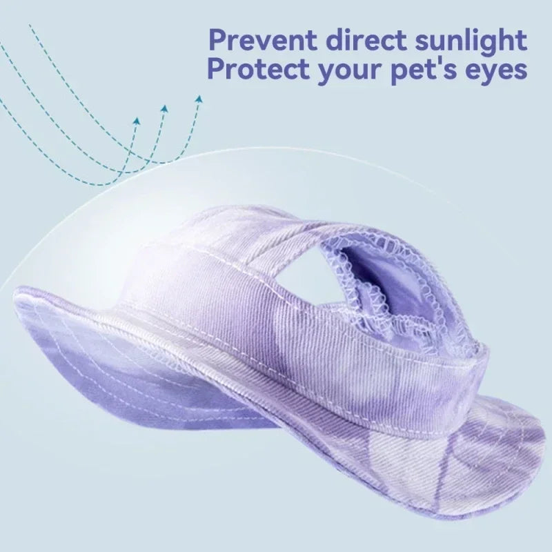 Pet Hat with Ear Holes Sunscreen Baseball Cap for Large Medium Small Dogs Cap Sun Hat for Cat Outdoor Hiking Hat Pet Products