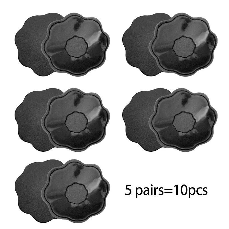 5Pairs Adhesive Bras Pads Silicone Nipple Cover Padding Reusable Invisible Lift Up Bra Petals Nipple StickersBreast Petals