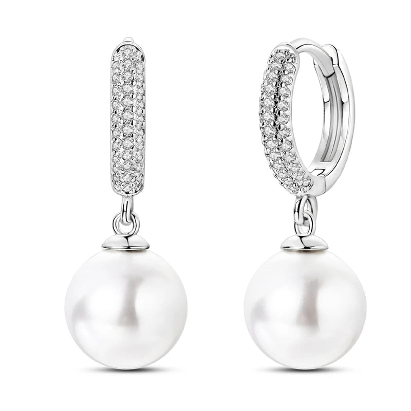 New In Earrings 925 Sterling Silver Butterfly Tulip Hoop Earrings Ear Studs Zircon Making Jewelry For Women Girl Party Gifts
