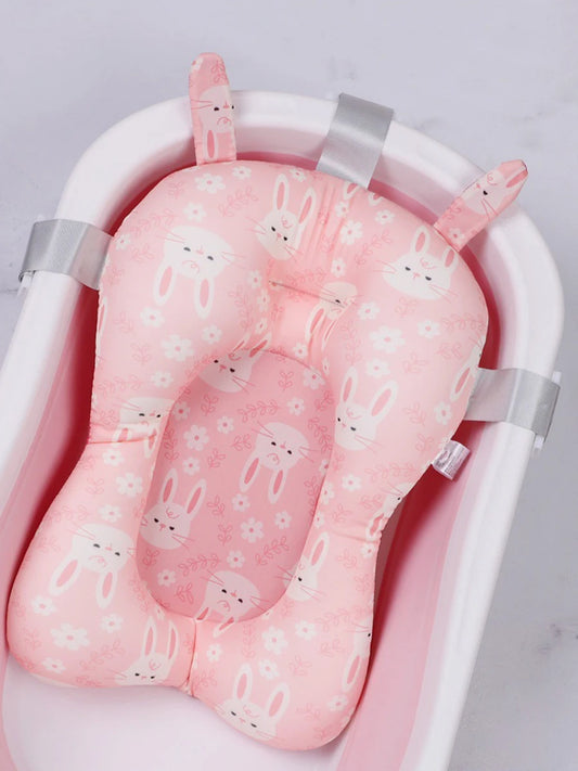 Baby Shower Bath Tub Pad Non-Slip Newborn Bathtub Mat Safety Nursing Foldable Support Comfort Body Cushion Mat Pillow Cartoon