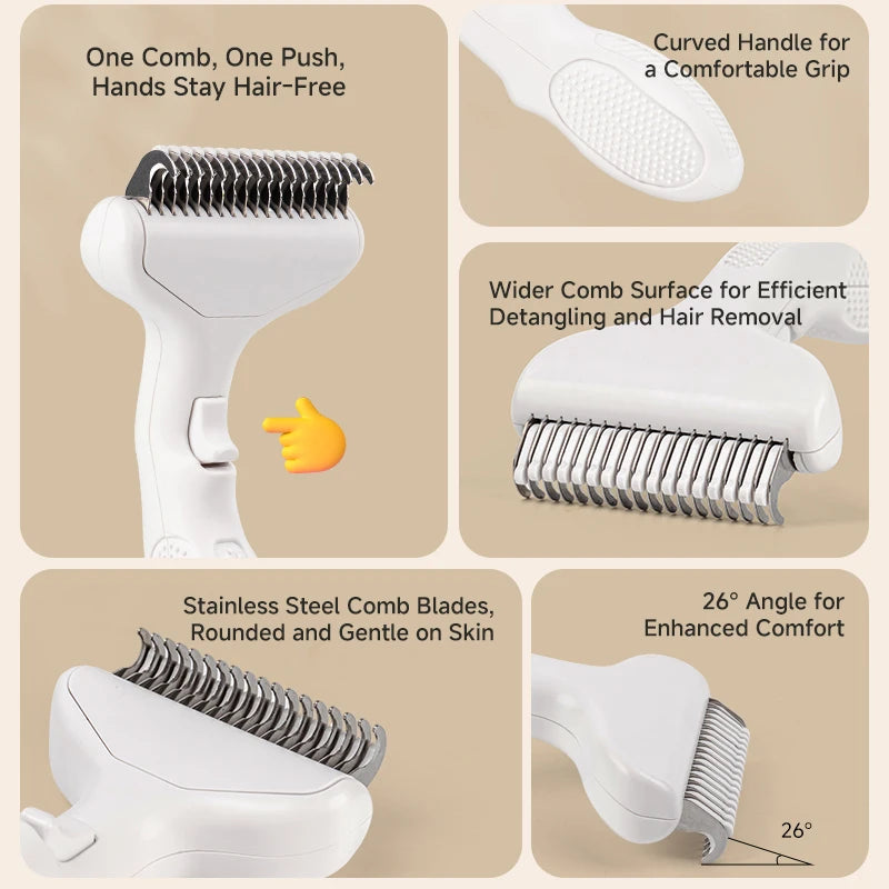 Pet Knot Comb, Suitable for Pet Grooming Brushes for Cats and Dogs, Effective Hair Removal for Long and Short Haired Pets