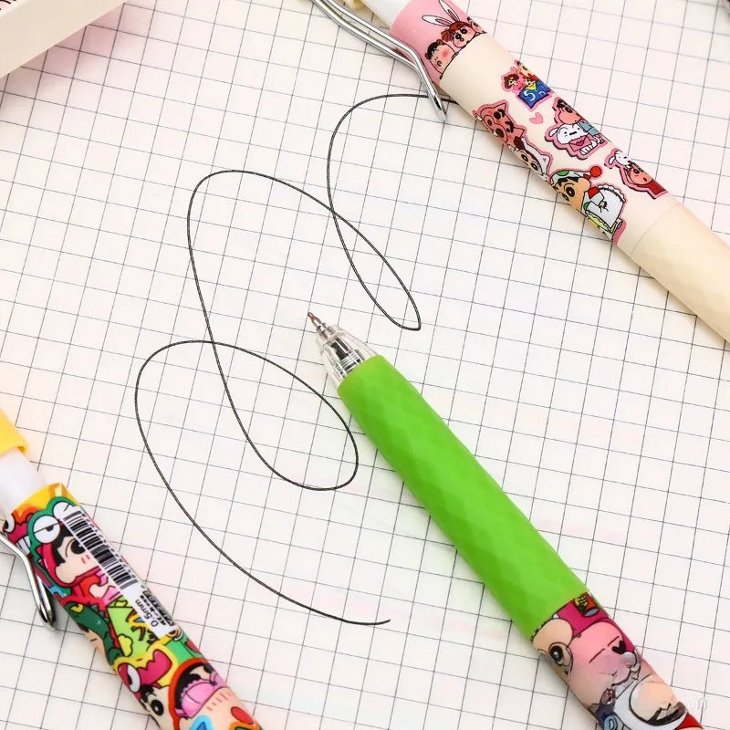 Crayon Shin-chan quick-dry pen new creative cute high-appearance, fashionable  portable student black pen for doing exercises