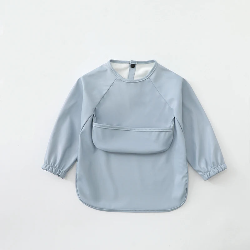 Baby Bibs Waterproof Art Smock with Long Sleeves Easy To Clean Children's Painting Apron Bib for Toddlers Girls Boys Baby Stuff