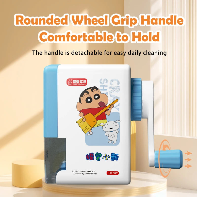 Crayon Shin-Chan Pencil Sharpener Safe for Kids Students Study Stationery School Office Supplies Anime Merchandise Gifts