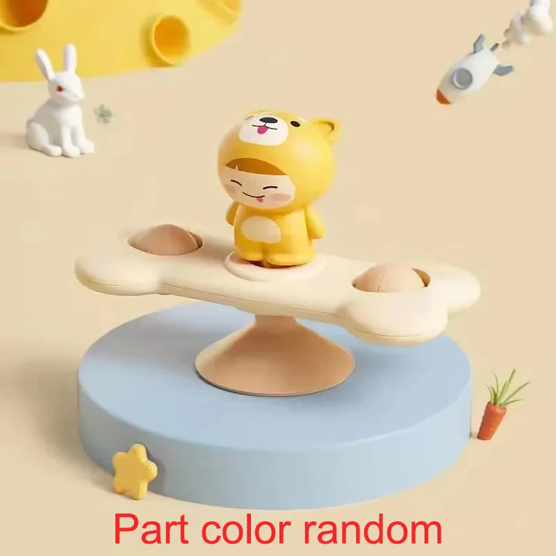 Baby Soothe Toy Cartoon Airplane Soothe Baby Artifact Baby Bath Fun Sucker Spinner Early Education Table Games