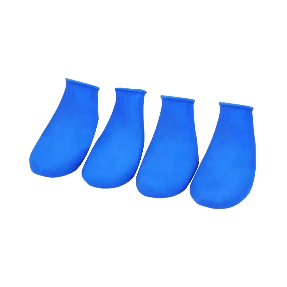 4Pcs Pets Boots New Waterproof Dog Shoes Balloon Rubber Anti-slip Pet Rain Boots for Small Dog Chihuahua Large Dogs