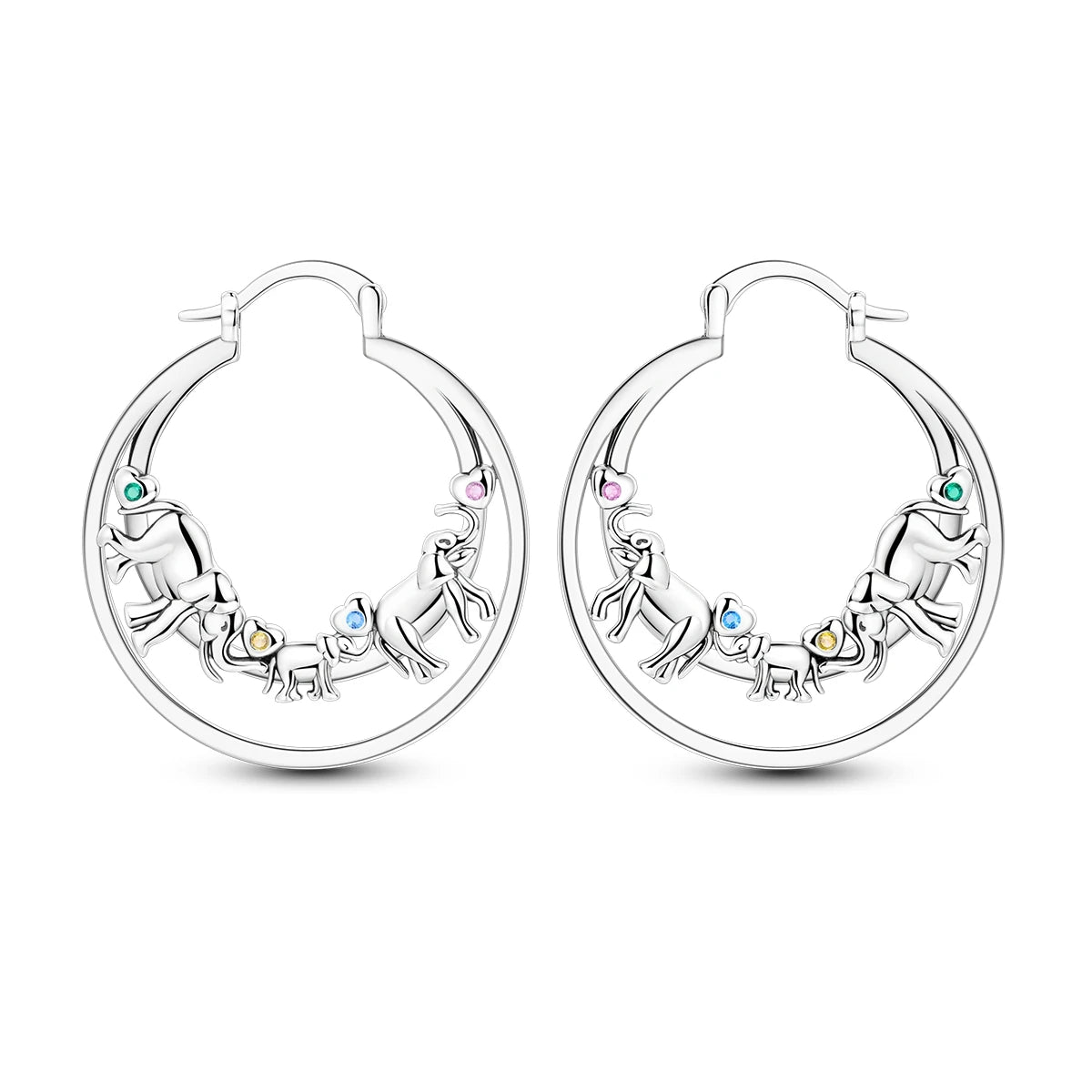 New In Earrings 925 Sterling Silver Butterfly Tulip Hoop Earrings Ear Studs Zircon Making Jewelry For Women Girl Party Gifts
