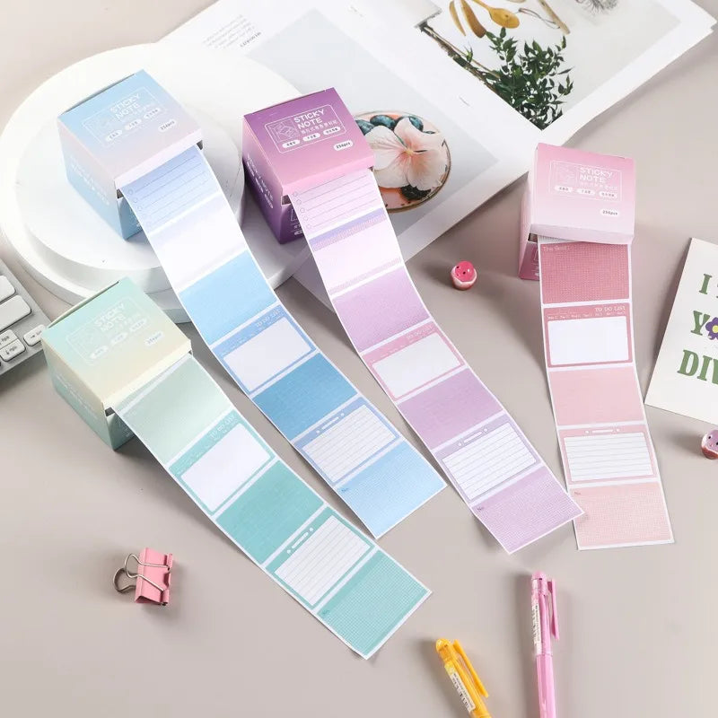 256 Sheets Pull-out Color Sticky Notes Pads Posits Stationery Paper Stickers Posted It Memo Notepad Notebook Message Sticker