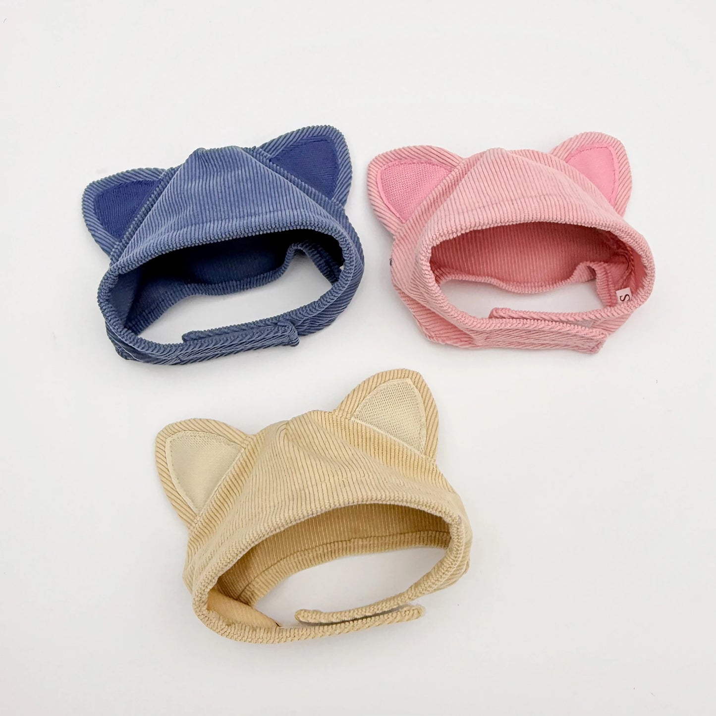 Pet Hat Cute Cat Ear Design Lightweight Velcro Design Freely Adjustable Fits The Head Warm For Autumn And Winter Cat Headgear