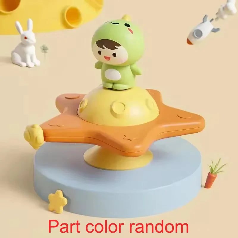 Baby Soothe Toy Cartoon Airplane Soothe Baby Artifact Baby Bath Fun Sucker Spinner Early Education Table Games