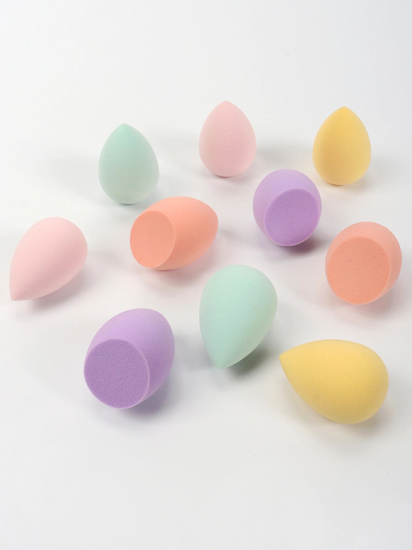 10 件 Mini Makeup Sponge Powder Puff Beauty Sponge for Makeup Concealer Liquid Foundation Face Cosmetic Puff Make up Sponge