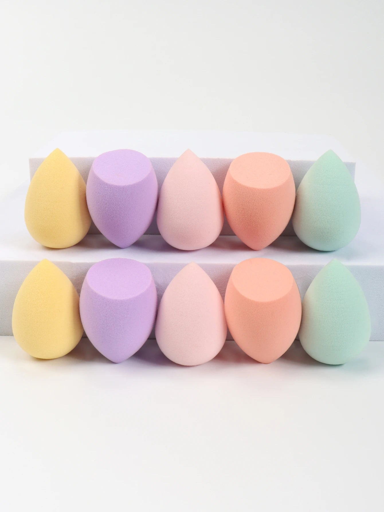 10 件 Mini Makeup Sponge Powder Puff Beauty Sponge for Makeup Concealer Liquid Foundation Face Cosmetic Puff Make up Sponge
