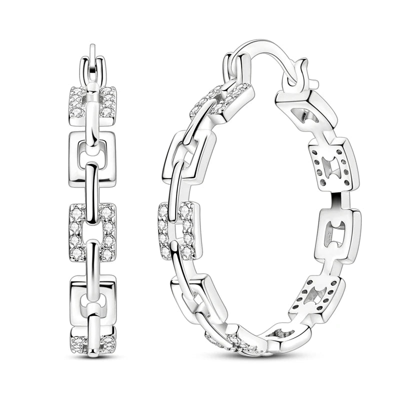 New In Earrings 925 Sterling Silver Butterfly Tulip Hoop Earrings Ear Studs Zircon Making Jewelry For Women Girl Party Gifts