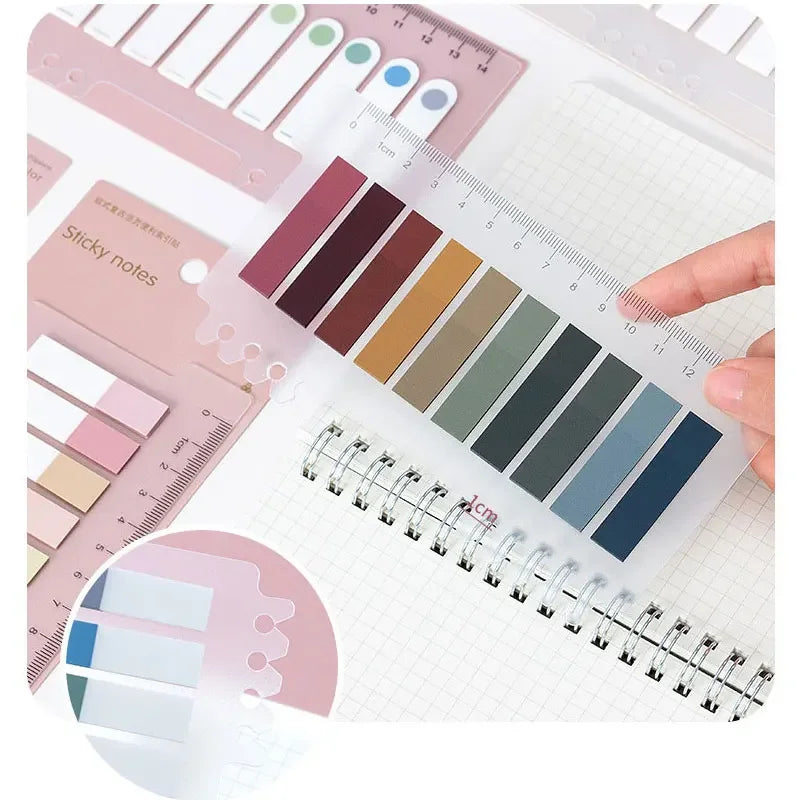 Sticky Notes Stationery Set 200 Sheets Stationery Posted for books it Memo Pad Bookmark Adhesive Notepad Sticky tabs