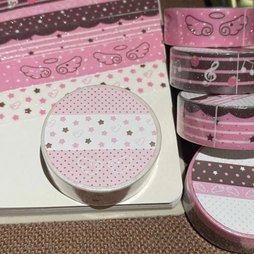 Ins Strawberry Decorative Tape Stars Kawaii DIY Tape Angel Wings School Stationary