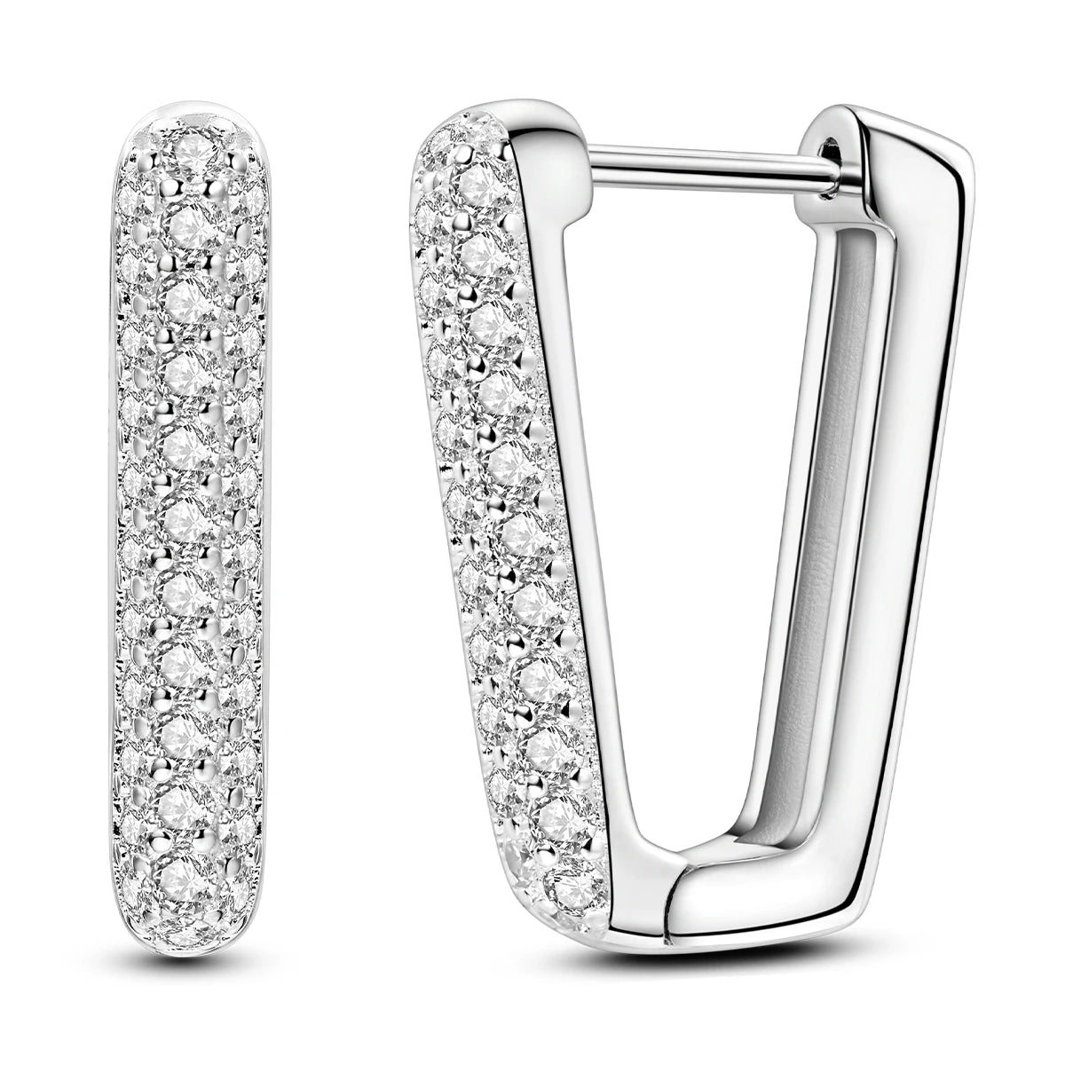 New In Earrings 925 Sterling Silver Butterfly Tulip Hoop Earrings Ear Studs Zircon Making Jewelry For Women Girl Party Gifts