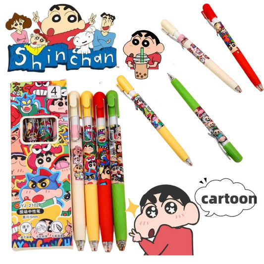 Crayon Shin-chan quick-dry pen new creative cute high-appearance, fashionable  portable student black pen for doing exercises