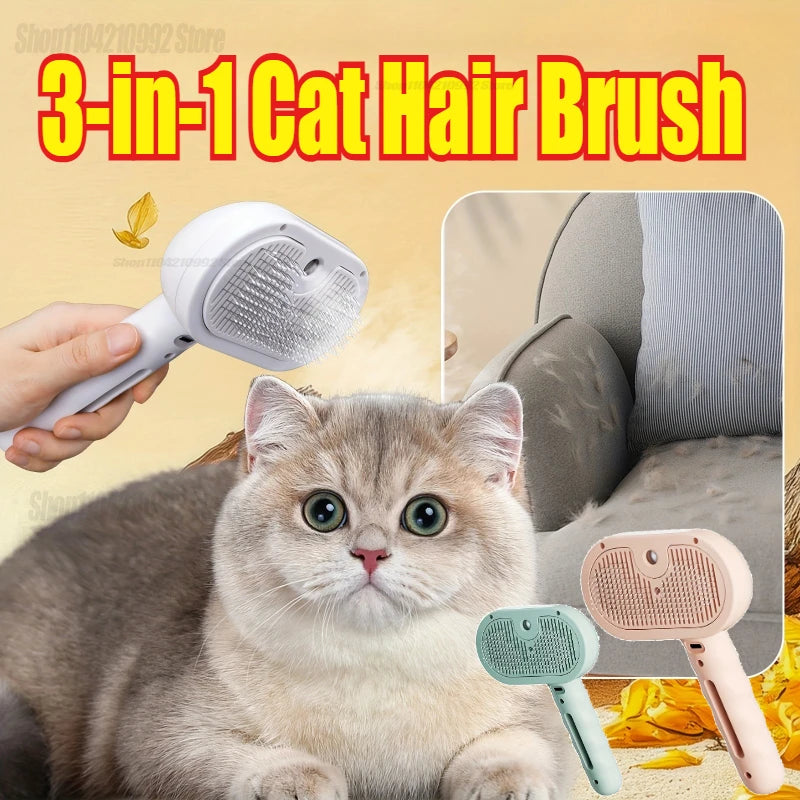 Pet Spray Hair Comb Professional Electric Hair Straightener Comb Brush For Cat Pet Massage Comb Steam Brush For Hair Care
