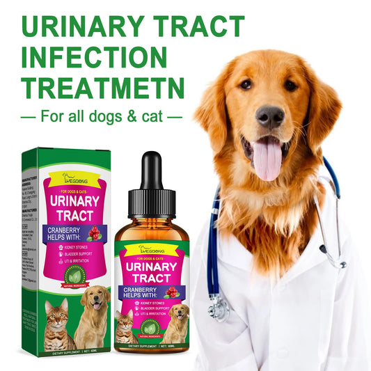 Cranberry Bladder Health Drop Dog Urinary Tract Infection Supplement Bladder Stone Remover Promote Kidney Health Pet Health Care