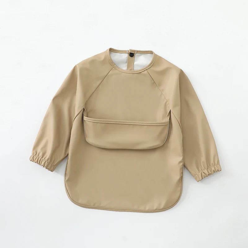 Baby Bibs Waterproof Art Smock with Long Sleeves Easy To Clean Children's Painting Apron Bib for Toddlers Girls Boys Baby Stuff