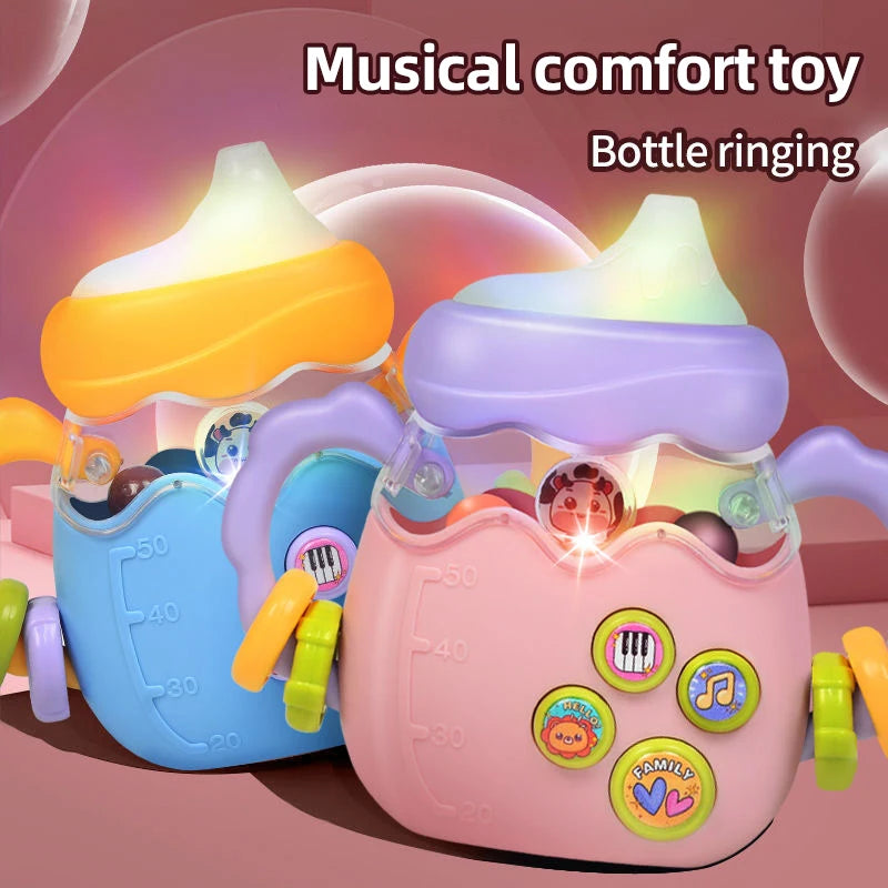 Baby bottle rattle jigsaw puzzle toy, suitable for early education. Cute baby toy. Bottle nipple. Children's Day gift. Baby-frie