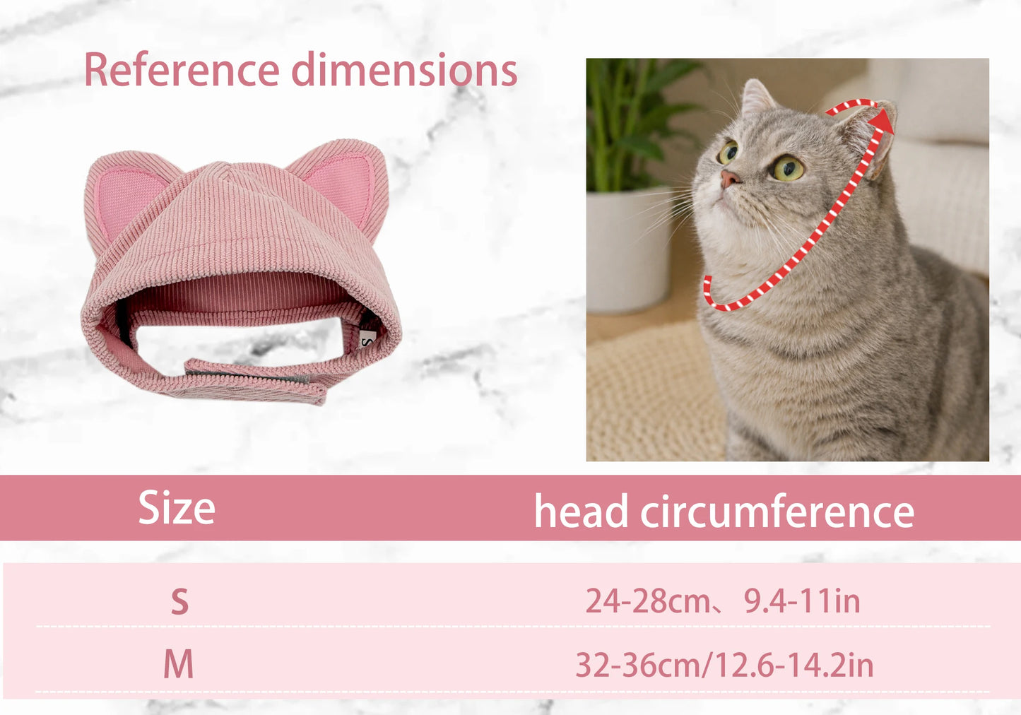 Pet Hat Cute Cat Ear Design Lightweight Velcro Design Freely Adjustable Fits The Head Warm For Autumn And Winter Cat Headgear