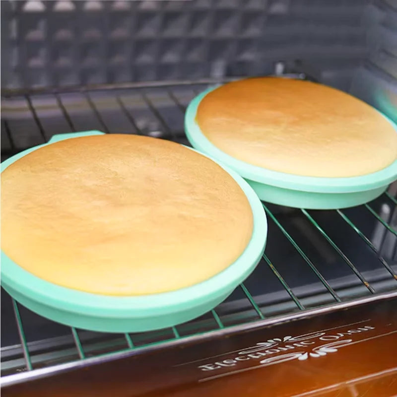 FAIS DU Silicone Cake Pan 4/6/8inch Round Cake Layer Set Silicone Bakeware Mold for Baking Tools Rainbow Cake and Mousse