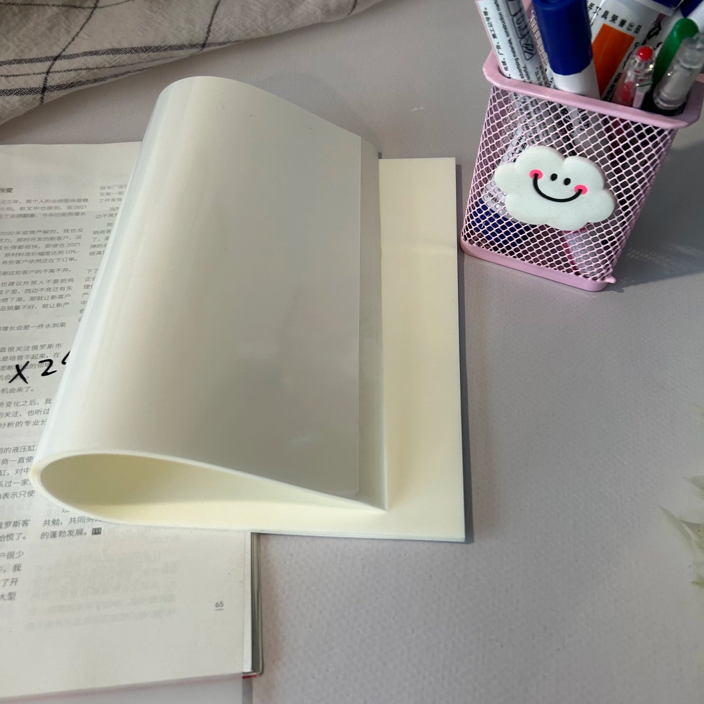 50 Sheets A4 Transparent Waterproof Sticky Note Pads Notepads Posits for School Stationery Office Supplies