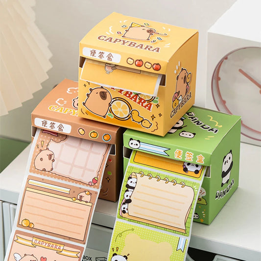 256 Sheets Pull-out Cartoons Sticky Notes Pads Posits Stationery Paper Stickers Posted It Memo Notepad Notebook Message Sticker