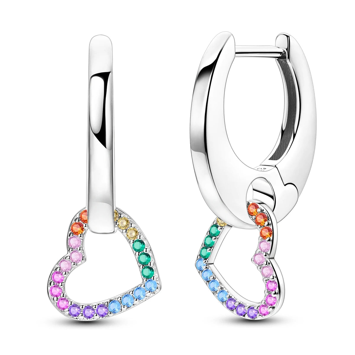New In Earrings 925 Sterling Silver Butterfly Tulip Hoop Earrings Ear Studs Zircon Making Jewelry For Women Girl Party Gifts