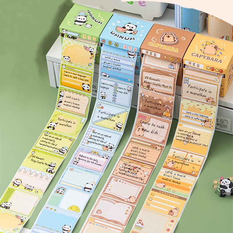 256 Sheets Pull-out Cartoons Sticky Notes Pads Posits Stationery Paper Stickers Posted It Memo Notepad Notebook Message Sticker