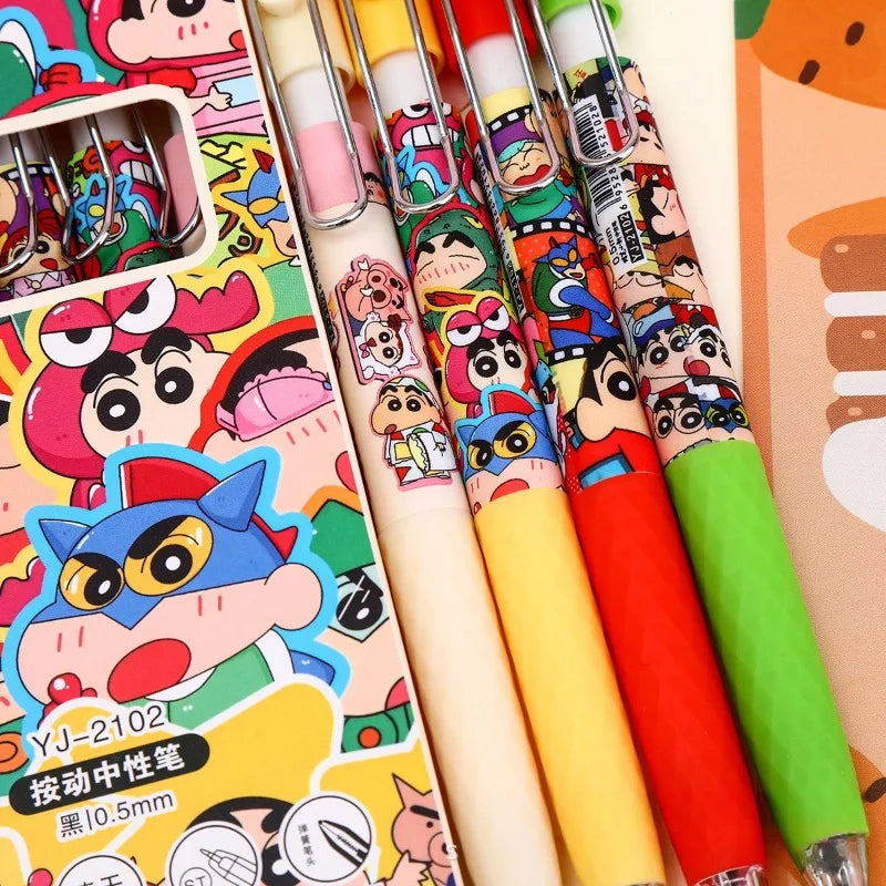 Crayon Shin-chan quick-dry pen new creative cute high-appearance, fashionable  portable student black pen for doing exercises