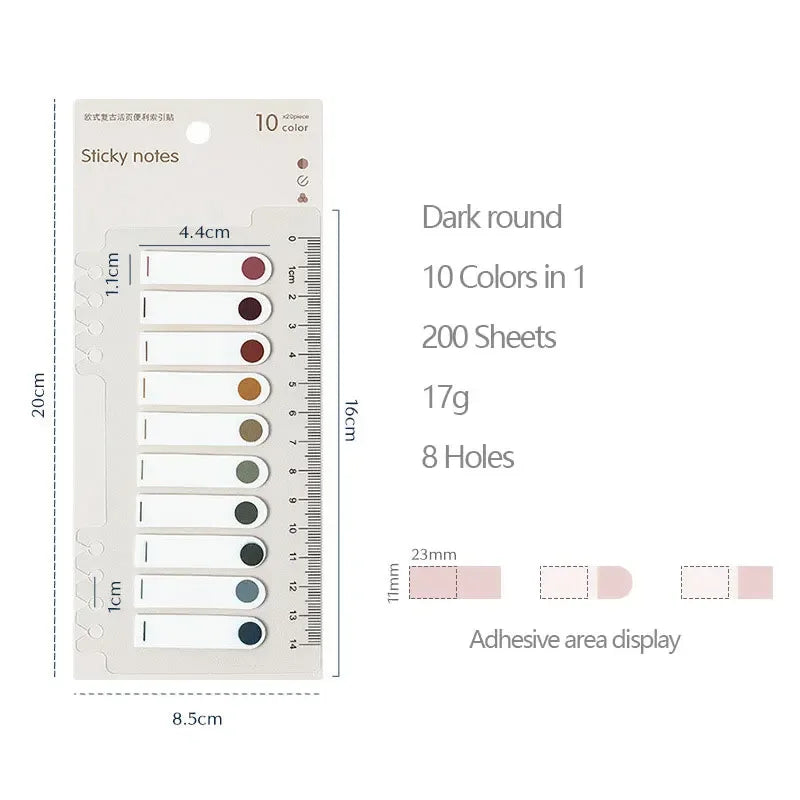 Sticky Notes Stationery Set 200 Sheets Stationery Posted for books it Memo Pad Bookmark Adhesive Notepad Sticky tabs