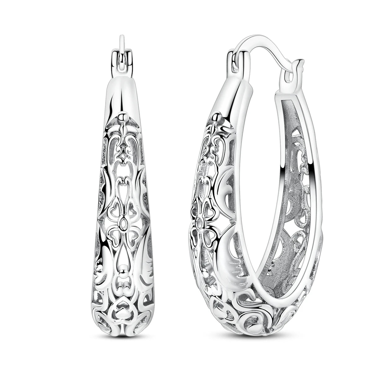 New In Earrings 925 Sterling Silver Butterfly Tulip Hoop Earrings Ear Studs Zircon Making Jewelry For Women Girl Party Gifts