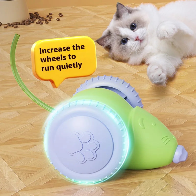 Electric Mouse Car Pet Toys Interactive Cat Toy Rechargeable Automatic Teaser with Intelligent Obstacle Avoidance Pet Products
