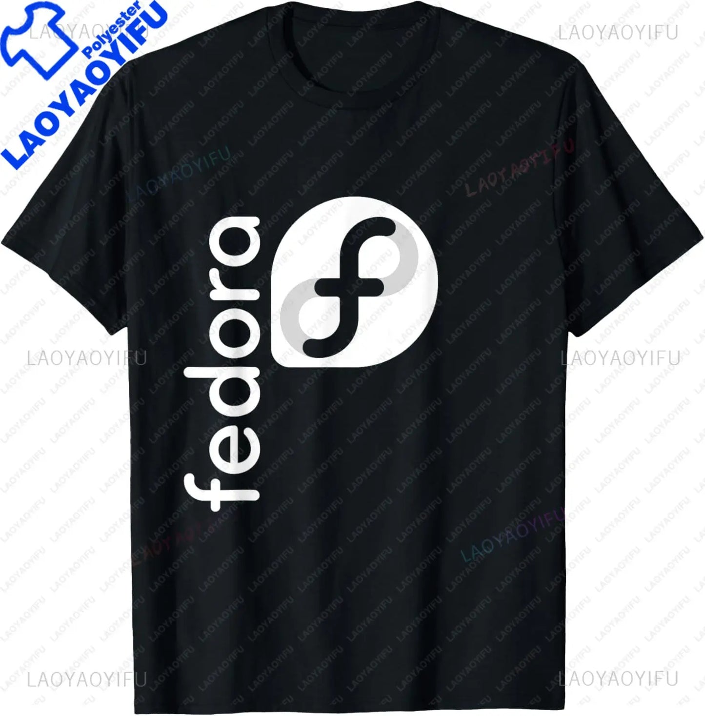 Linux Fedora T-Shirt White Tagline & Logo Open Source Os Tee T-Shirt Unisex Summer Streetwear Tops Mens Clothing Ropa Hombre